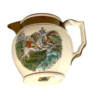 Vintage Grays Pottery Porcelain Creamer Horse Riding Hunting Equestrian England